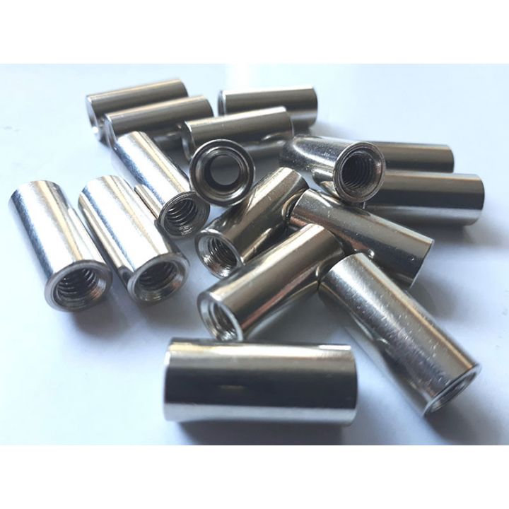  З'єднувач для троса 11 mm світлий метал з різьбленням