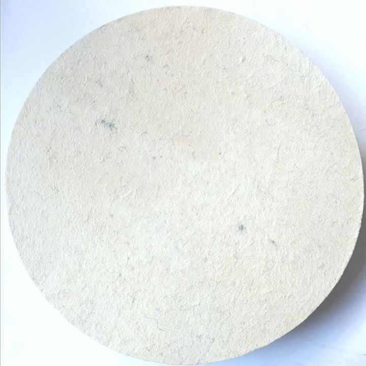 Фетровий диск Ø 250мм ("войлок") білий, середньої жорсткості, товщина 4 см